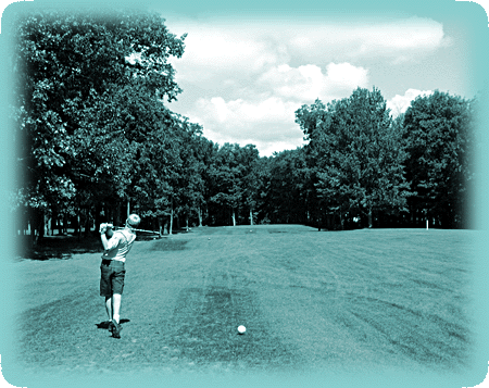 Teeing off on Hole 7 at MAPLE RIDGE
 GOLF COURSE
